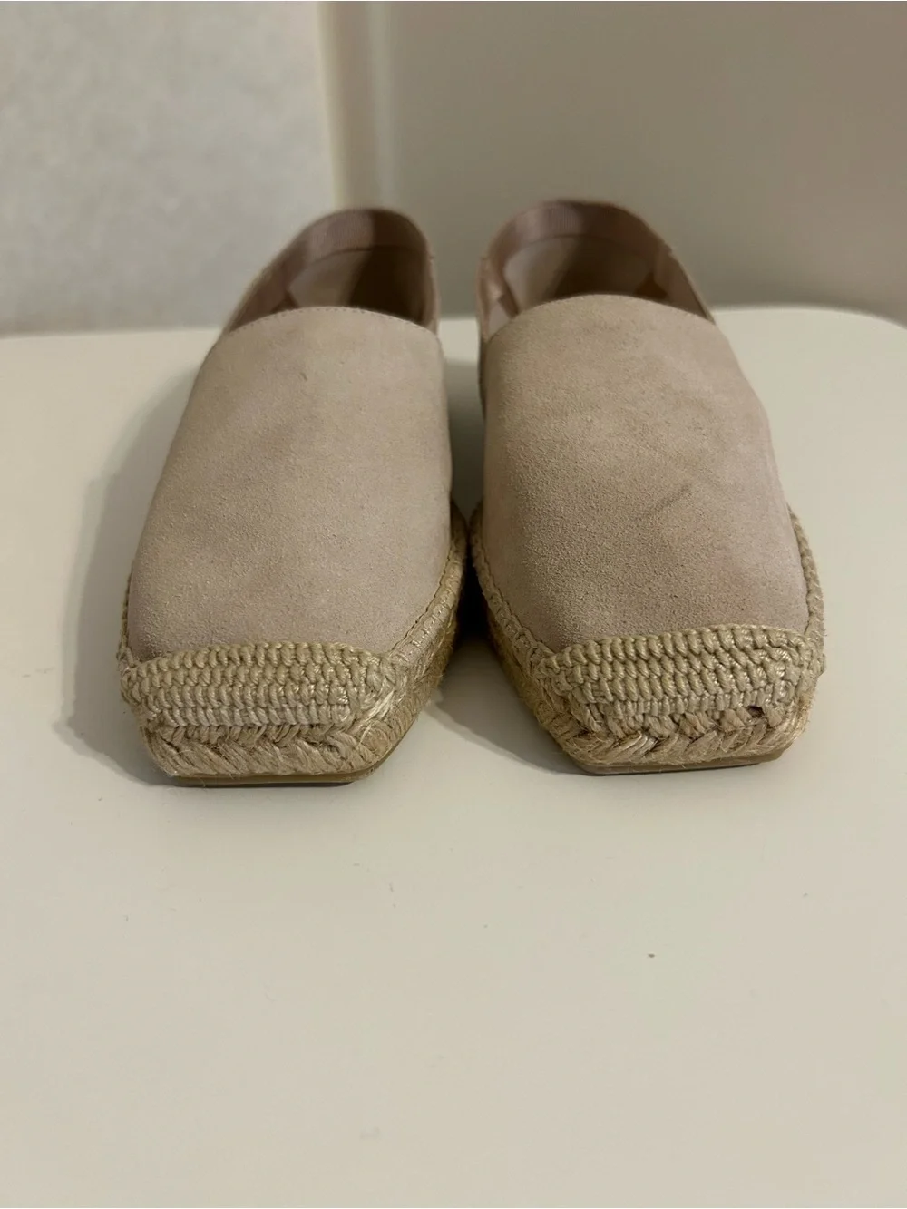 Banana Republic NEW Suede Espadrilles Flats 7 Shoes Ivory Mivano Italia - Picture 5 of 7